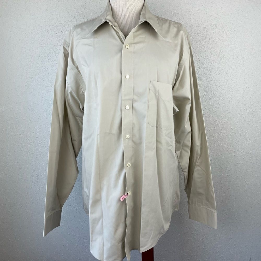 Geoffrey Beene Fitted Button Down Shirt Size XL EUC